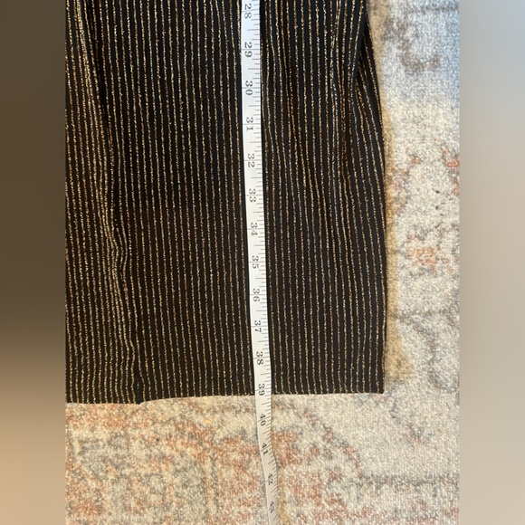 NWT Michael Kors Dimond Lurex Black/Gold Knit Twist Front Dress  Size M - Picture 9 of 9